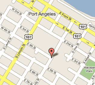 Map for the Port Angeles Farmers' Market