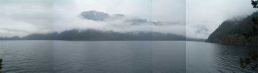 Lake Crescent Cloudy Panorama