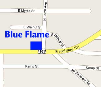 Blue Flame BBQ Map